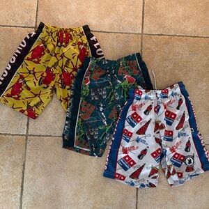 Kids Cartoon Print Shorts Set